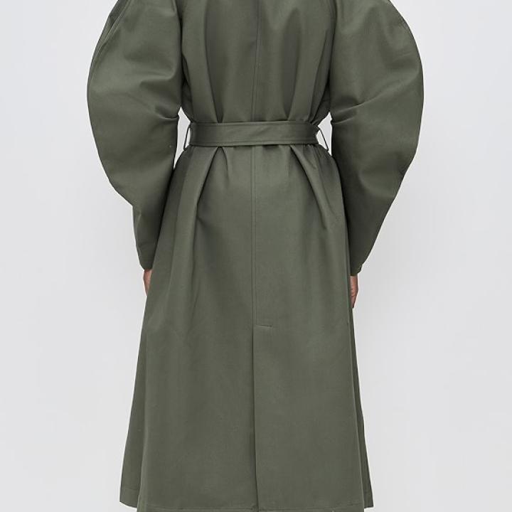 MEIMEIJ Oversized Trench Coat with Round Sleeves Oversized Trench Coat with Round Sleeves