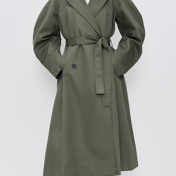 MEIMEIJ Oversized Trench Coat with Round Sleeves Oversized Trench Coat with Round Sleeves